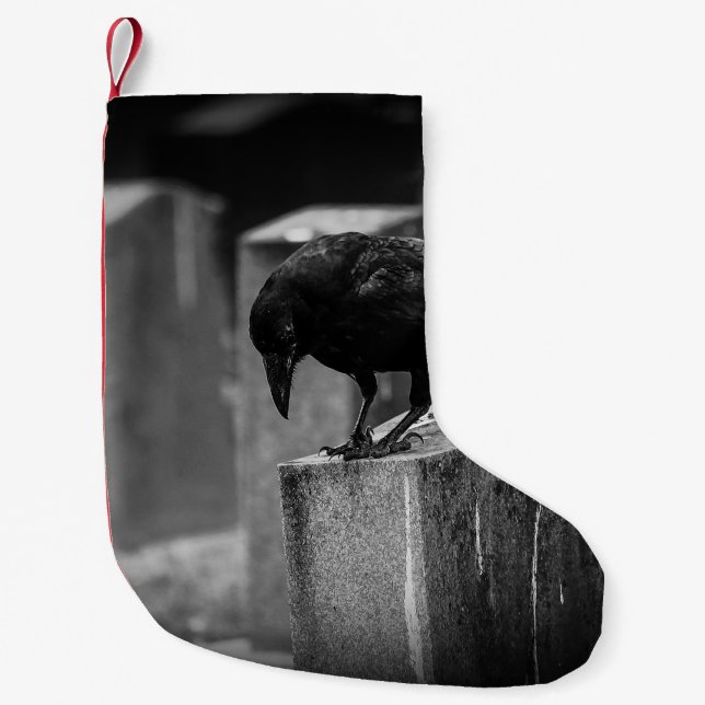 Falln Cemetery Crow Small Christmas Stocking (Front)