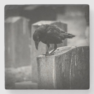 Falln Cemetery Crow Stone Coaster