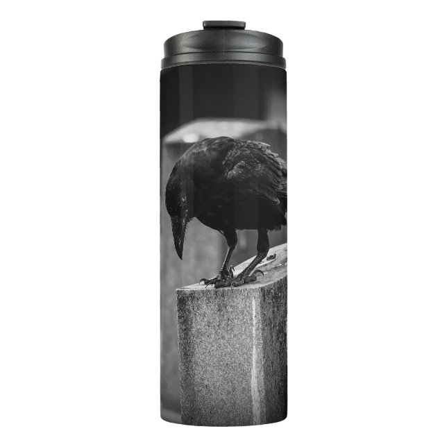 Falln Cemetery Crow Thermal Tumbler (Front)