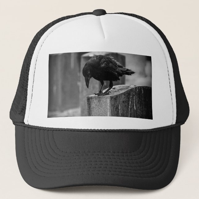 Falln Cemetery Crow Trucker Hat (Front)