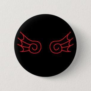 Falln Chibi Demon Wings 6 Cm Round Badge