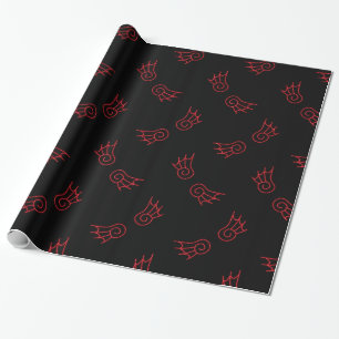 Falln Chibi Demon Wings Wrapping Paper