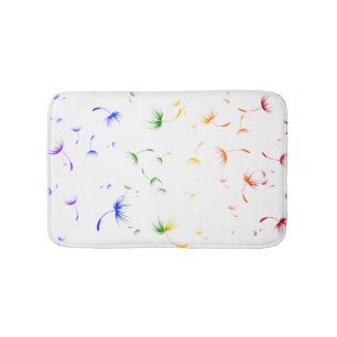 Falln Dandelion Seeds Gay Pride Bath Mat