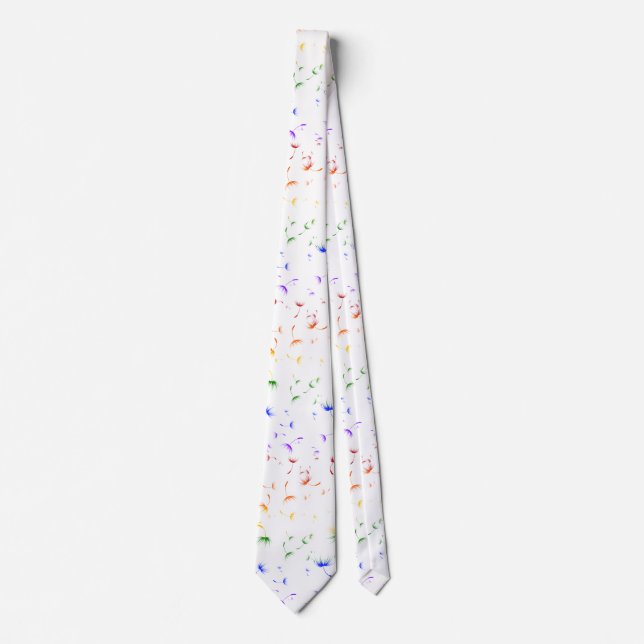 Falln Dandelion Seeds Gay Pride Tie (Front)