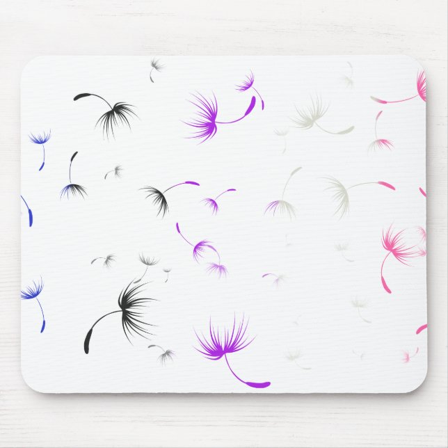 Falln Dandelion Seeds Genderfluid Pride Mouse Mat (Front)