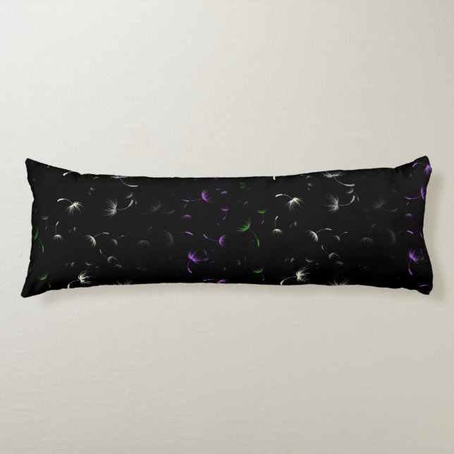 Falln Dandelion Seeds Genderqueer Pride Body Cushion (Front)
