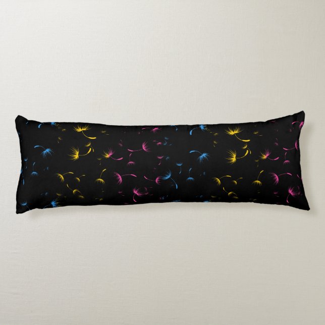 Falln Dandelion Seeds Pansexual Pride Body Cushion (Back)