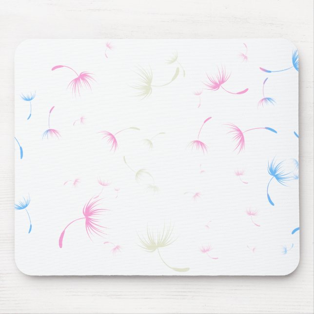 Falln Dandelion Seeds Transgender Pride Mouse Mat (Front)
