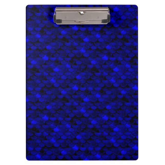 Falln Dark Blue Mermaid Scales Clipboard (Front)