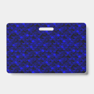 Falln Dark Blue Mermaid Scales ID Badge