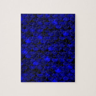 Falln Dark Blue Mermaid Scales Jigsaw Puzzle
