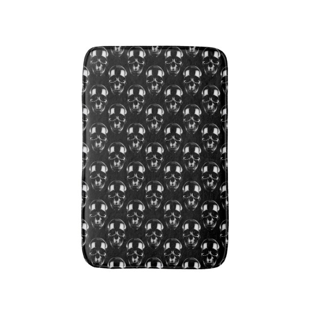 Falln Dark Skulls Bath Mat (Front Vertical)