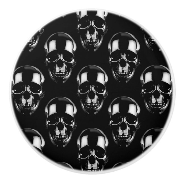 Falln Dark Skulls Ceramic Knob (Front)