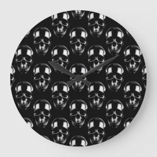 Falln Dark Skulls Large Clock