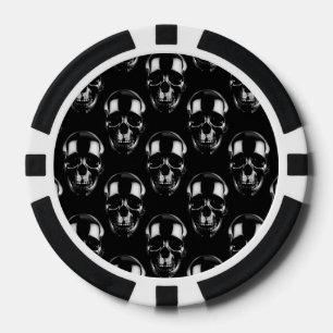 Falln Dark Skulls Poker Chips