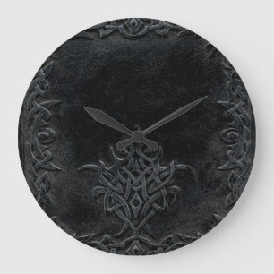 Falln Dark Tribal Large Clock