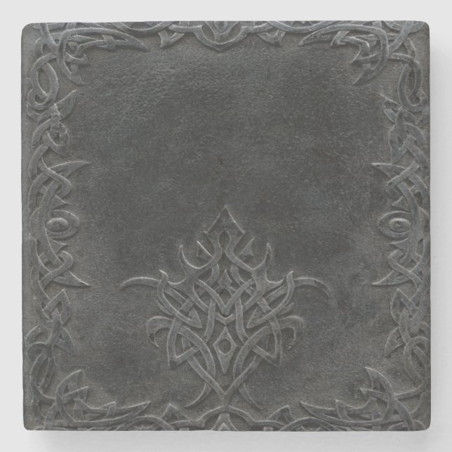 Falln Dark Tribal Stone Coaster (Front)