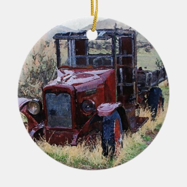 Falln Days Gone By Ceramic Tree Decoration (Front)