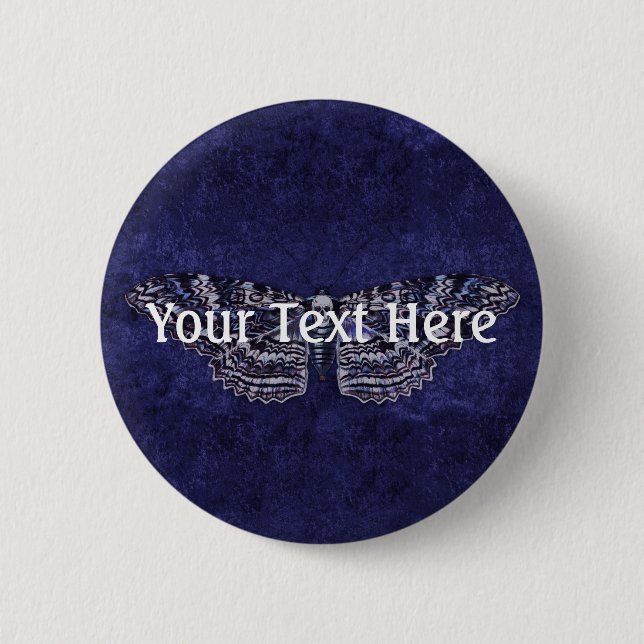Falln Deathshead Moth 6 Cm Round Badge (Front)