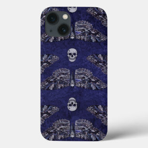 Falln Deathshead Moth and Skulls iPhone 13 Case