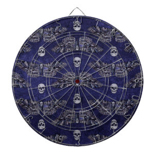 Falln Deathshead Moth and Skulls Dartboard