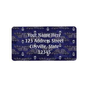 Falln Deathshead Moth and Skulls Label