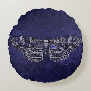 Falln Deathshead Moth Round Cushion