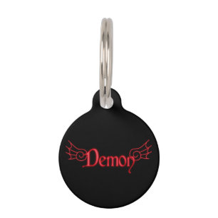 Falln Demon With Wings Pet Tag