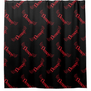 Falln Demon With Wings Shower Curtain