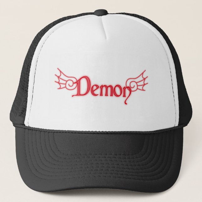 Falln Demon With Wings Trucker Hat (Front)