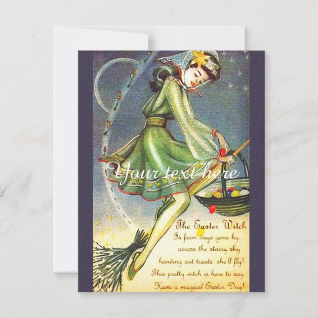 Falln Easter Witch Holiday Card (Front)