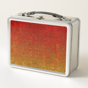 Falln Flame Glit Gradient Metal Lunch Box