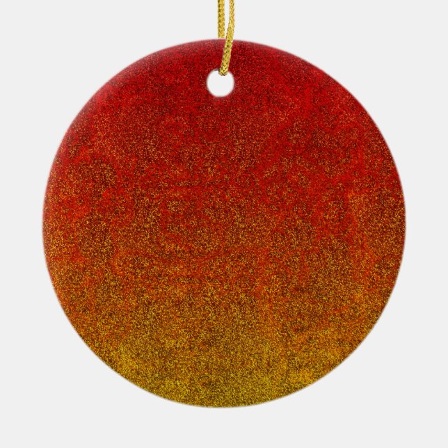 Falln Flame Glitter Gradient Ceramic Tree Decoration (Front)