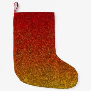 Falln Flame Glitter Gradient Small Christmas Stocking