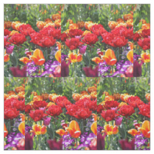 Falln Floral Crimson Waves Fabric
