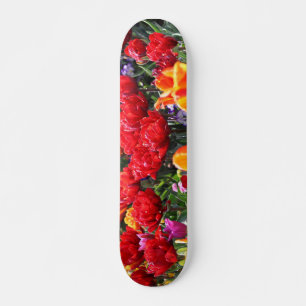 Falln Floral Crimson Waves Skateboard