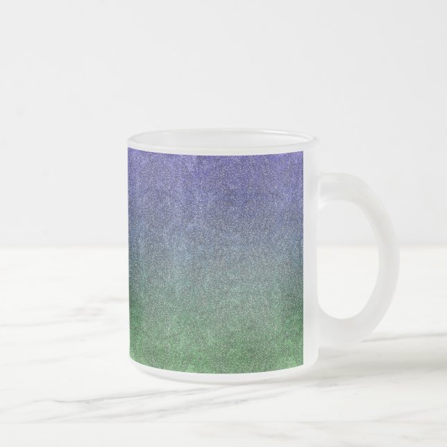 Falln Forest Nightfall Glitter Gradient Frosted Glass Coffee Mug (Right)