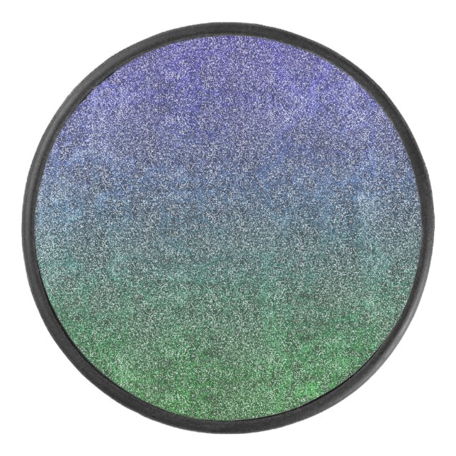 Falln Forest Nightfall Glitter Gradient Hockey Puck (Front)