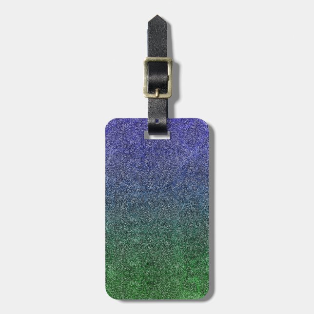 Falln Forest Nightfall Glitter Gradient Luggage Tag (Front Vertical)