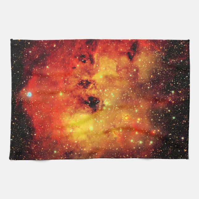 Falln Galaxy on Fire Tea Towel (Horizontal)