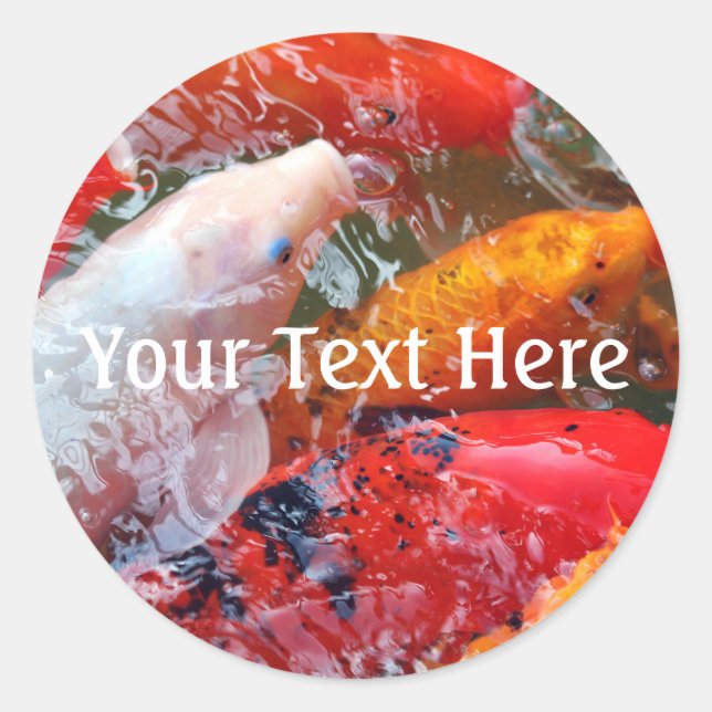 Falln Gathering Koi Classic Round Sticker (Front)