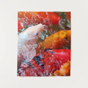 Falln Gathering Koi Tapestry
