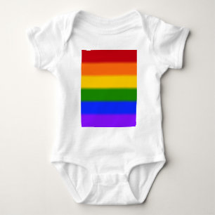 Falln Gay Pride Flag Baby Bodysuit