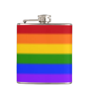 Falln Gay Pride Flag Hip Flask