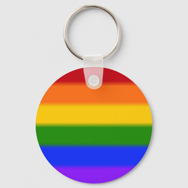 Falln Gay Pride Flag Key Ring (Front)