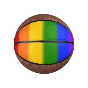 Falln Gay Pride Flag Mini Basketball