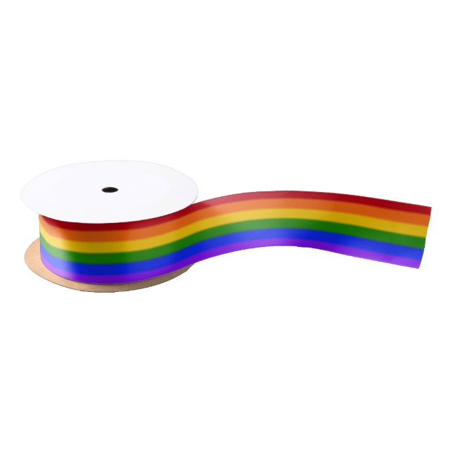 Falln Gay Pride Flag Satin Ribbon (Spool)