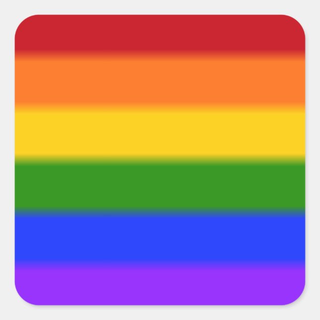 Falln Gay Pride Flag Square Sticker (Front)