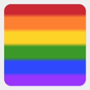 Falln Gay Pride Flag Square Sticker