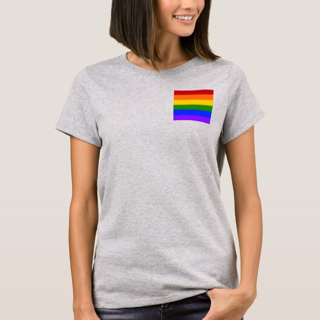 Falln Gay Pride Flag T-Shirt (Front)